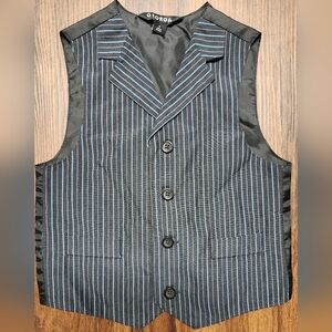 NWOT Little Boys Sz 4 George Four Button Pinstriped Vest w Two Faux Pockets